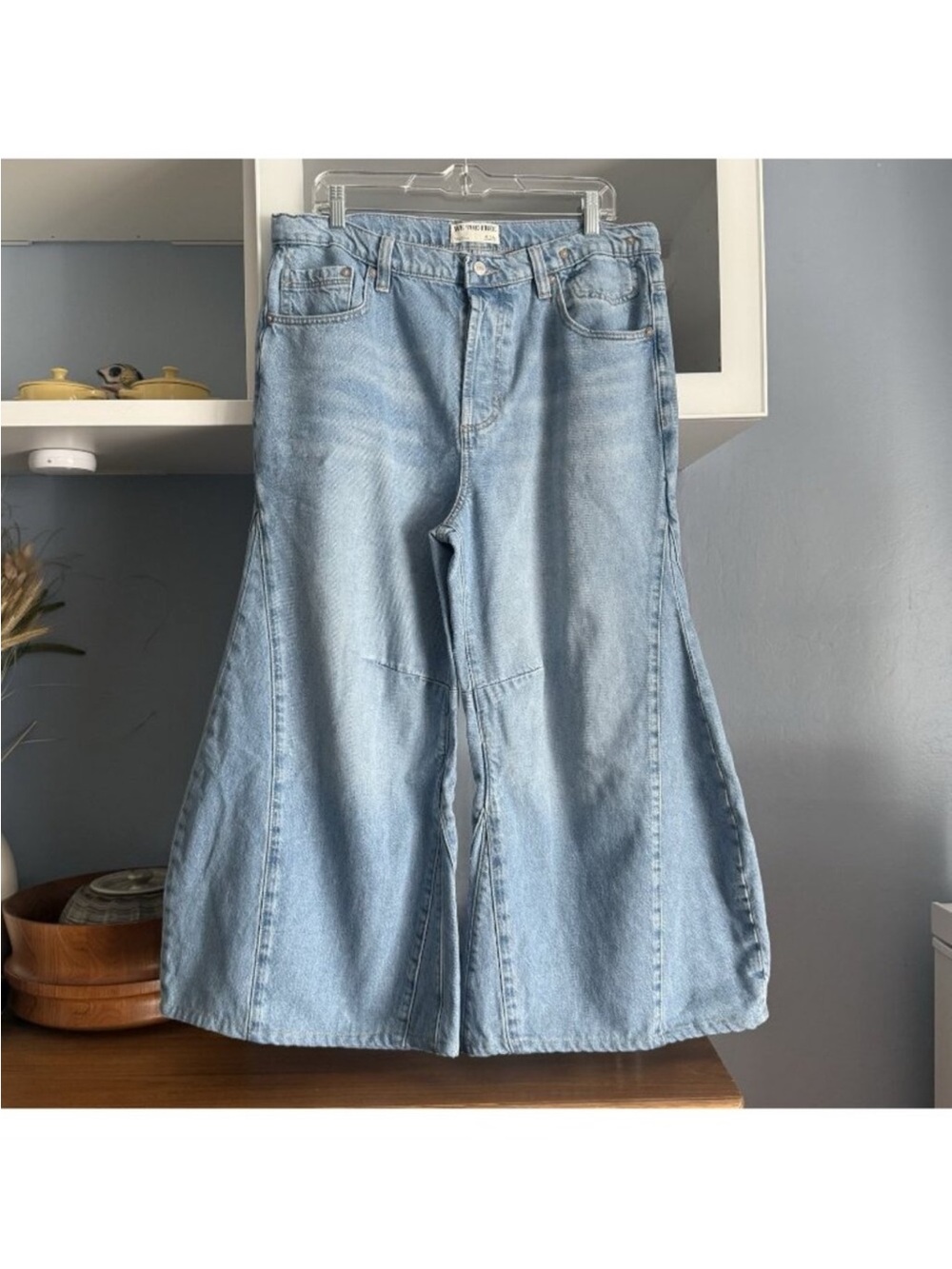 Free People We The Free Eden High Slouchy Flare Jeans Size 32 Short